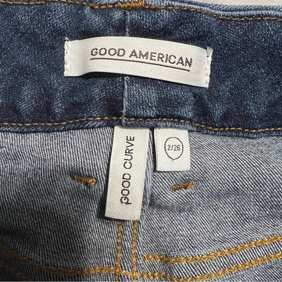 Good American Good Curve High Rise Skinny Jeans Dark Wash size 2 - Picture 6 of 7